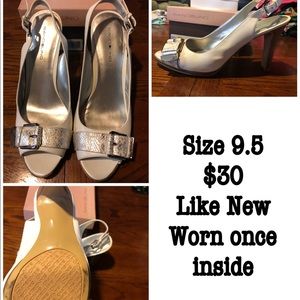 Like new open toed heels- worn once